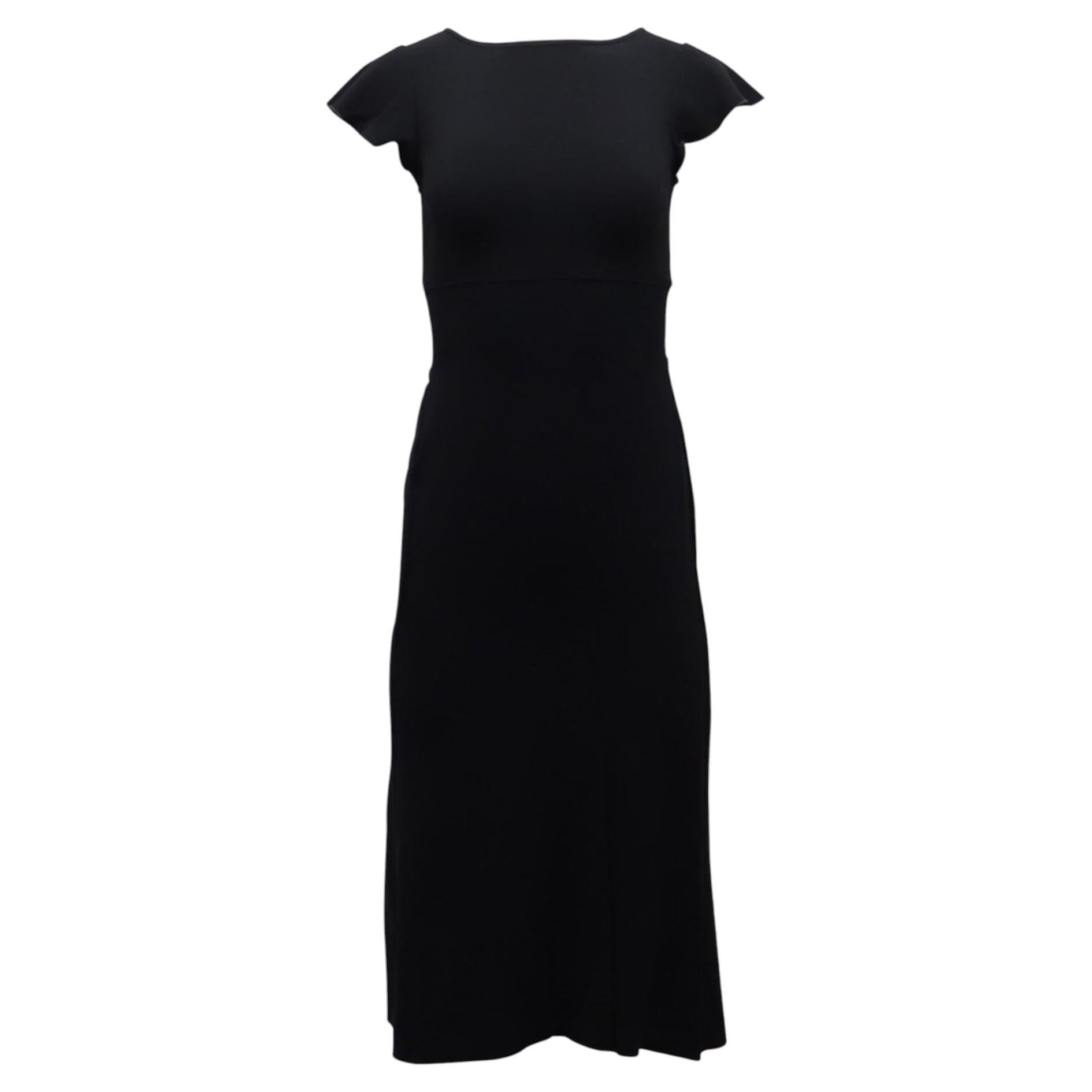 Diane Von Furstenberg Lourdes Cut Out Back Dress in Black Triacetate