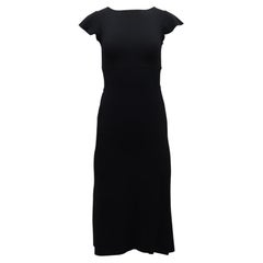 Diane Von Furstenberg „Lourdes“-Kleid mit Ausschnitt am Rücken aus schwarzem Triacetat