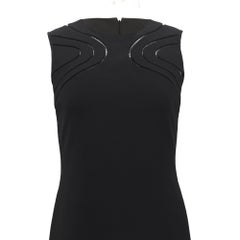 Diane Von Furstenberg Maureen Mini Drop-Waist Dress in Black Polyester