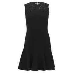Diane Von Furstenberg Maureen Mini-Kleid mit tief sitzender Taille aus schwarzem Polyester