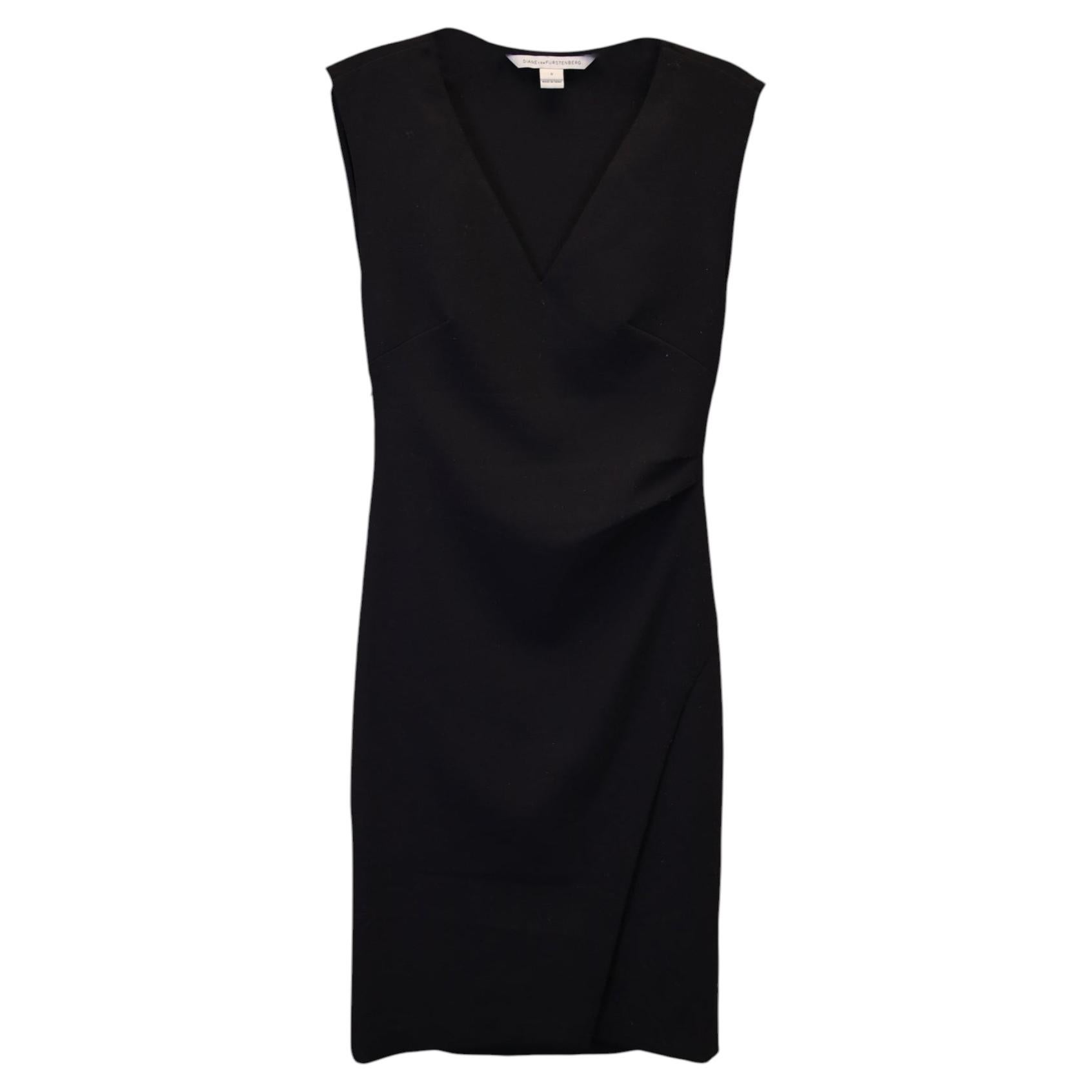 Diane Von Furstenberg „Megan“-Kleid aus schwarzem Polyester im Angebot