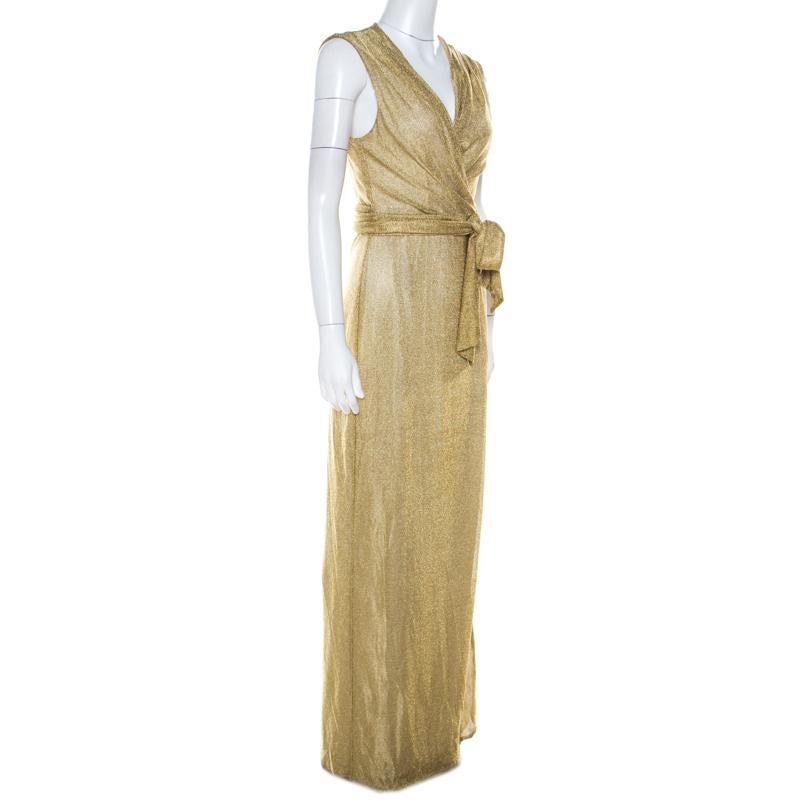 diane von furstenberg gold dress