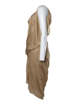 Diane Von Furstenberg, Metallic gold mesh dress