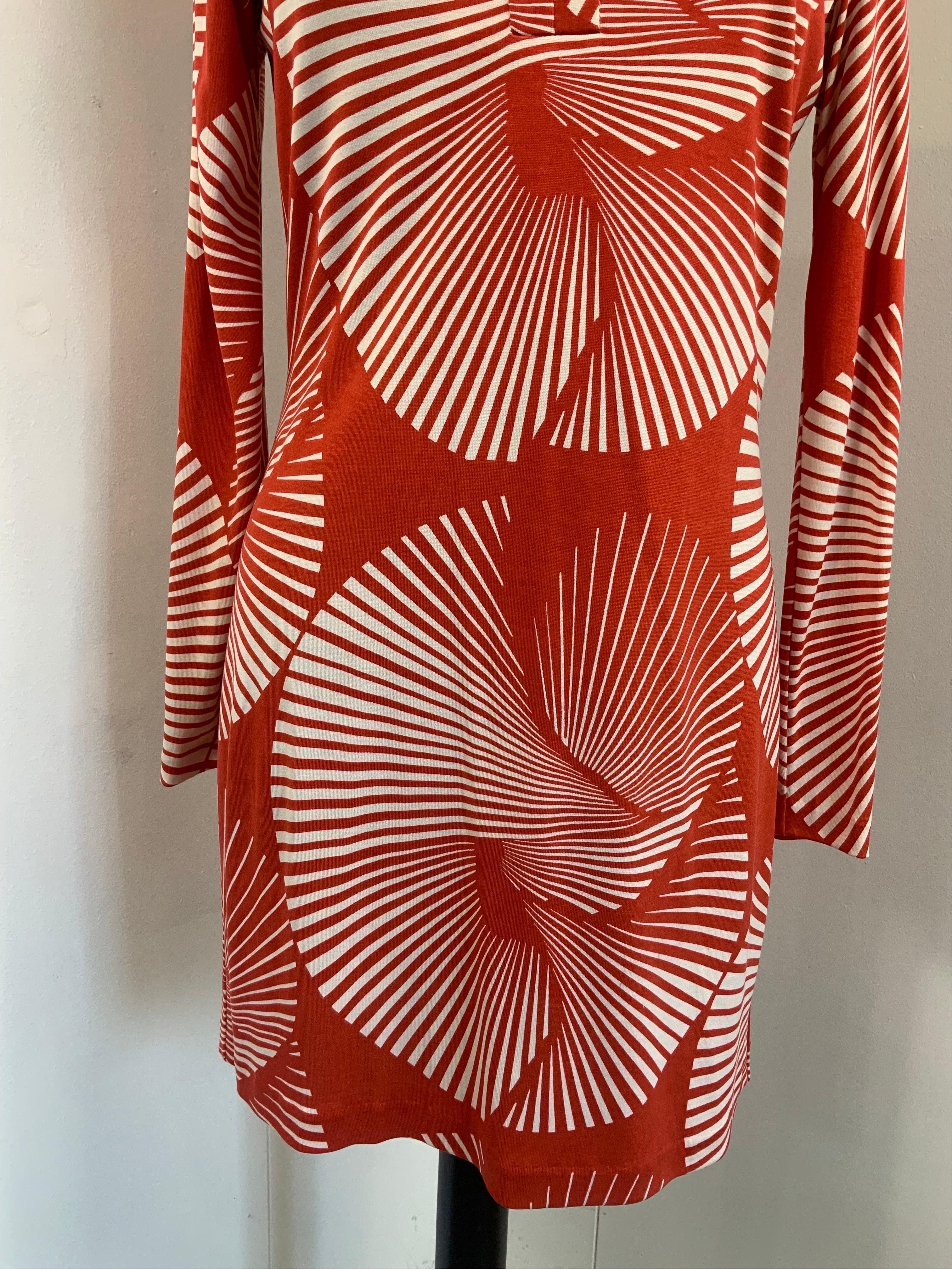 Red Diane Von Furstenberg mid length dress. For Sale