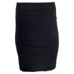 Diane Von Furstenberg Mini Fitted Skirt in Black Viscose