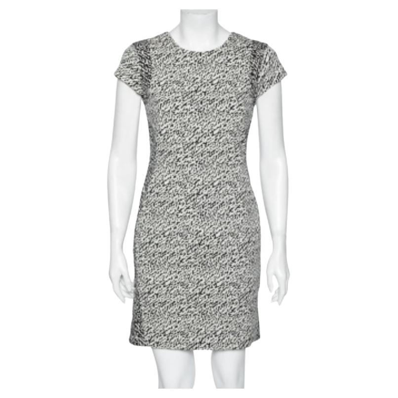 Diane von Furstenberg - Robe en coton monochrome à jacquard ondulé et serpent M. en vente