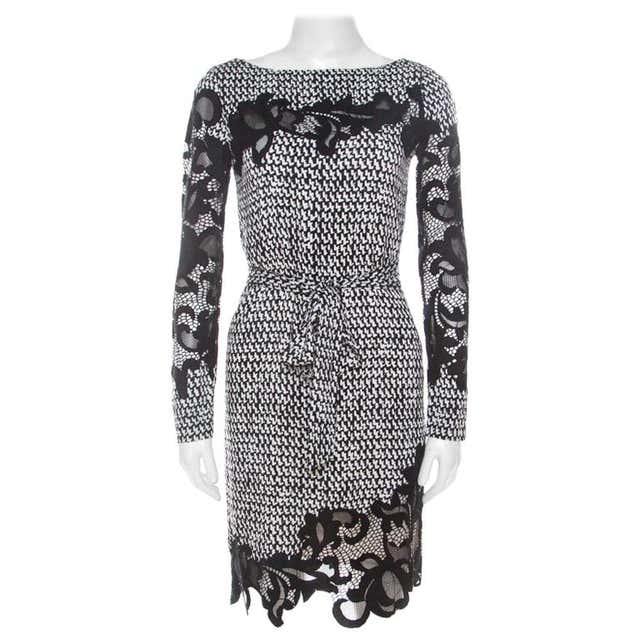 Diane Von Furstenberg black and white classic wrap dress at 1stdibs