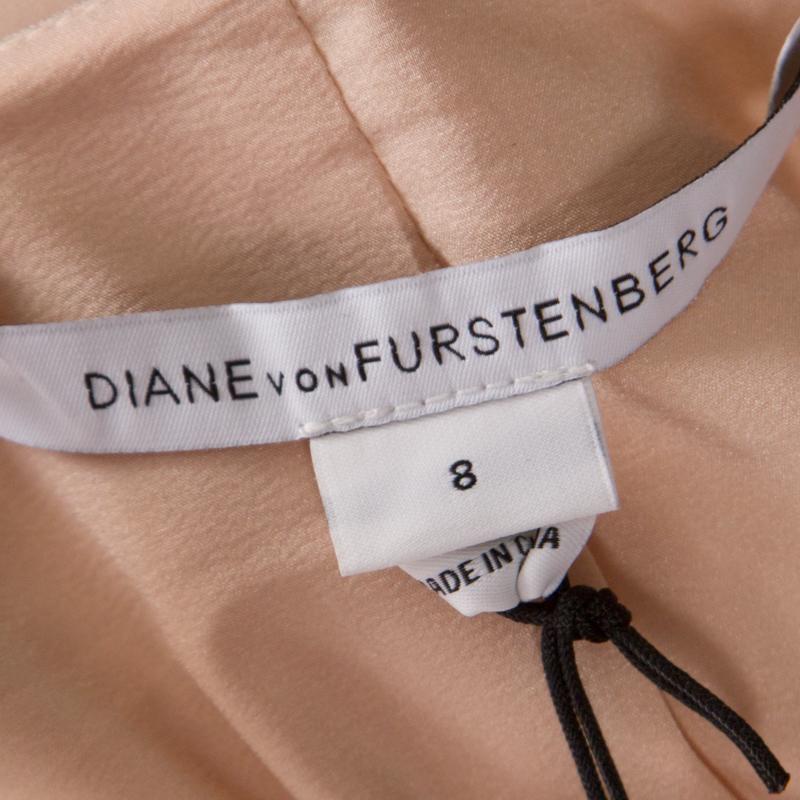 Diane Von Furstenberg Multicolor Crepe Creme Brulee Open Front Feriha Blazer M 2