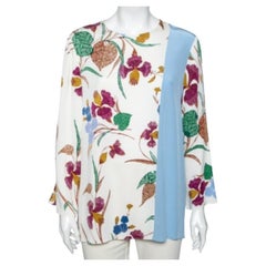 Diane von Furstenberg - Top a maniche lunghe con stampa floreale multicolore - L.L.A.