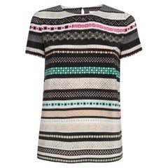 Top in seta con stampa e borchie multicolore Diane von Furstenberg XS