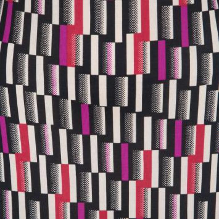 Diane Von Furstenberg Mehrfarbig bedrucktes Aggie-Shiftkleid aus Seidenjersey mit Aggie-Druck M (Grau) im Angebot