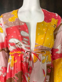 Diane von Furstenberg Multicolored Tunic Cover Up Top, Size XS