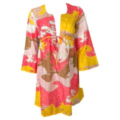 Diane von Furstenberg Multicolored Tunic Cover Up Top, Size XS