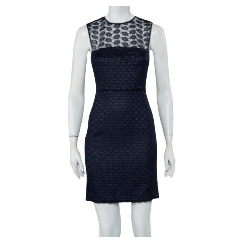 Diane Von Furstenberg Navy Blue Kinchu SG Lace Dress S For Sale