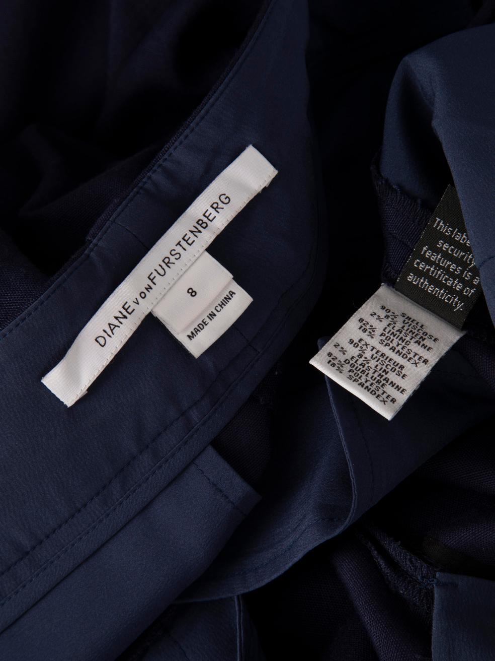 Pantalones recortados Diane von Furstenberg azul marino talla L en venta 3