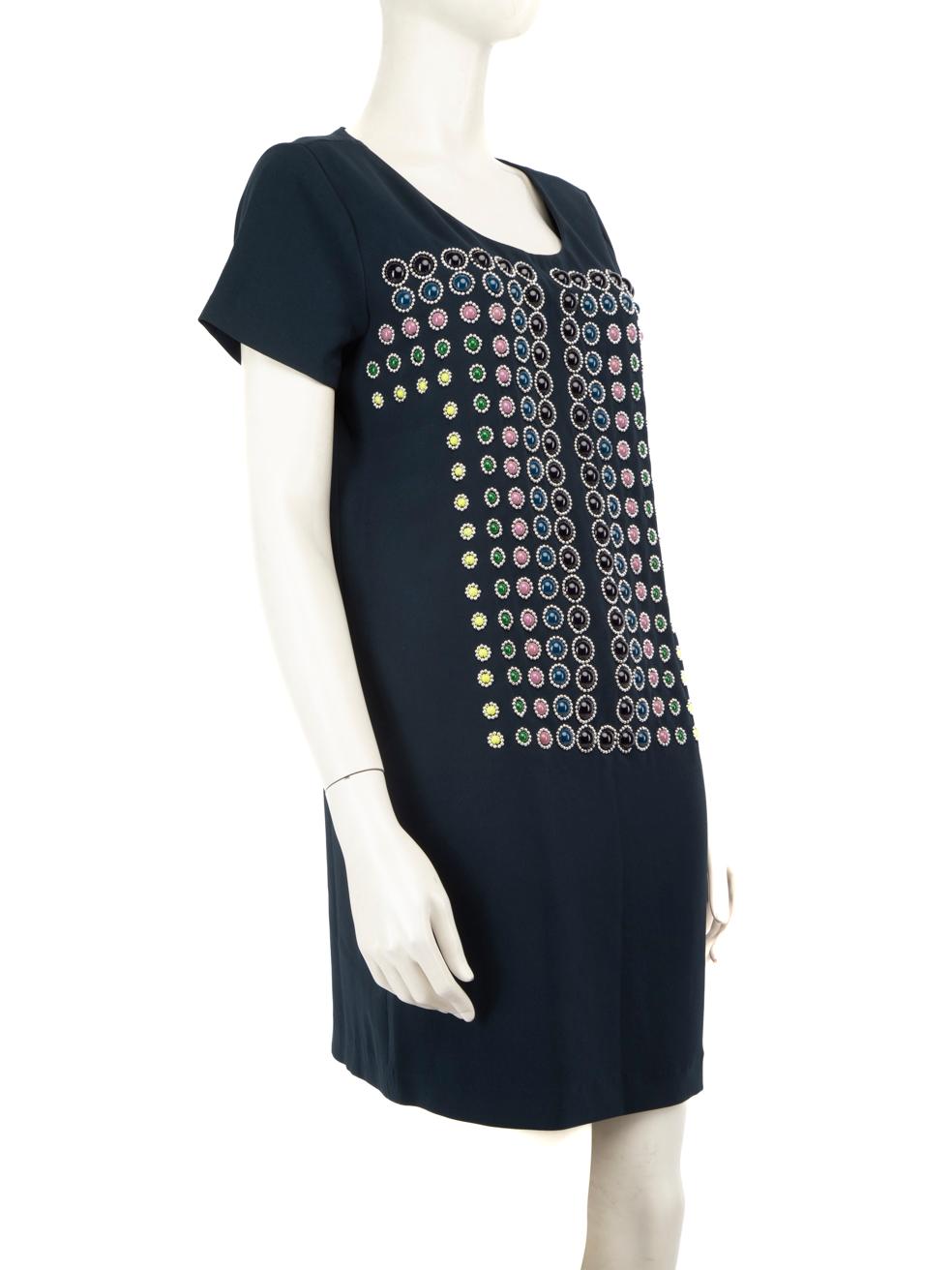 CONDITION is Very good. Minimal wear to the dress is evident. A pluck to the weave on the neckline, lower front and upper back on this used Diane Von Furstenberg designer resale item.

Details


Navy

Synthetic

Dress

Short sleeves

Knee