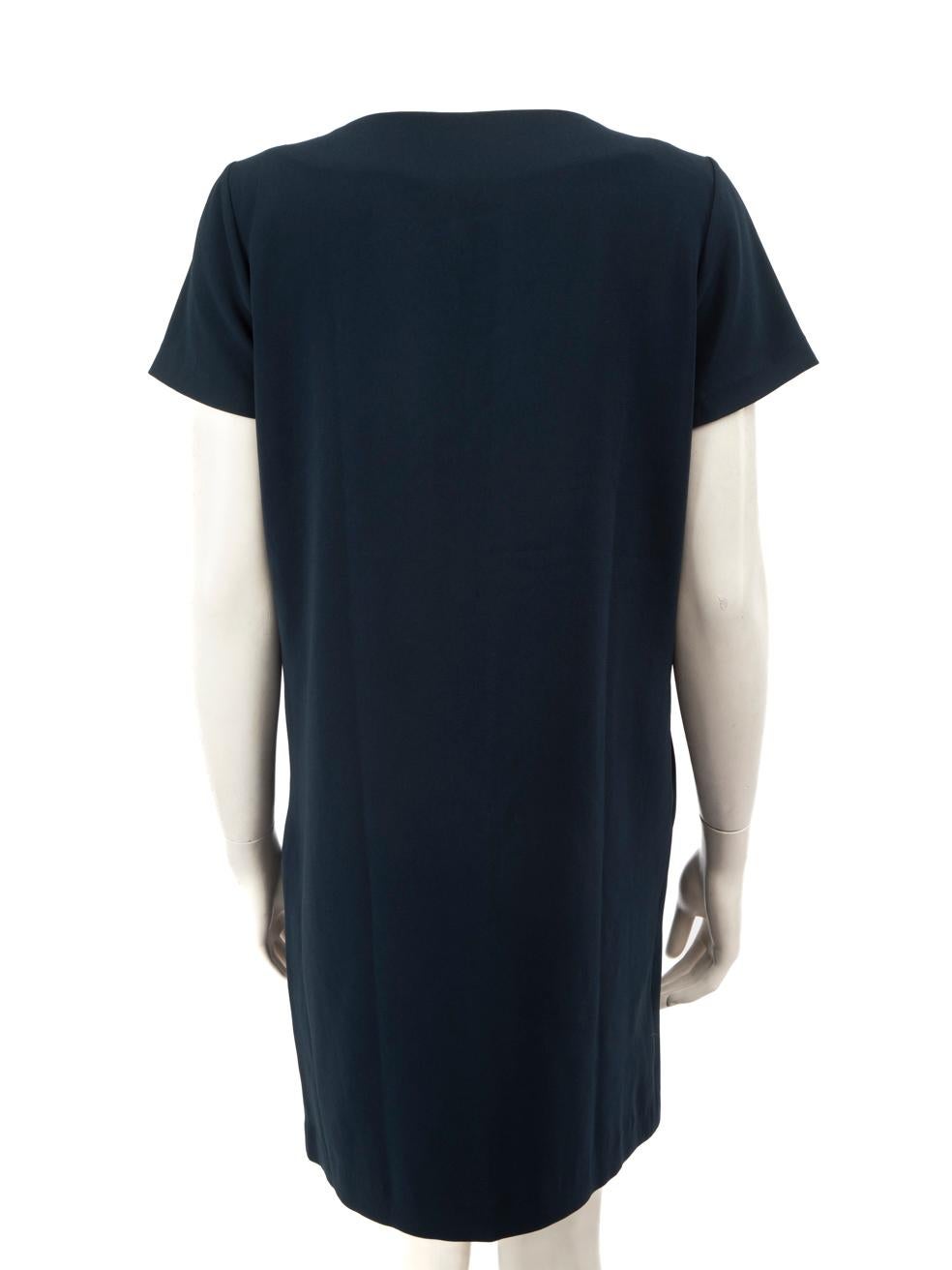 Black Diane Von Furstenberg Navy Embellished Dress Size M For Sale