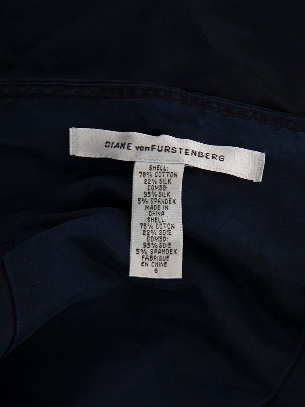 Diane Von Furstenberg - Mini robe bustier bleu marine, taille M en vente 2