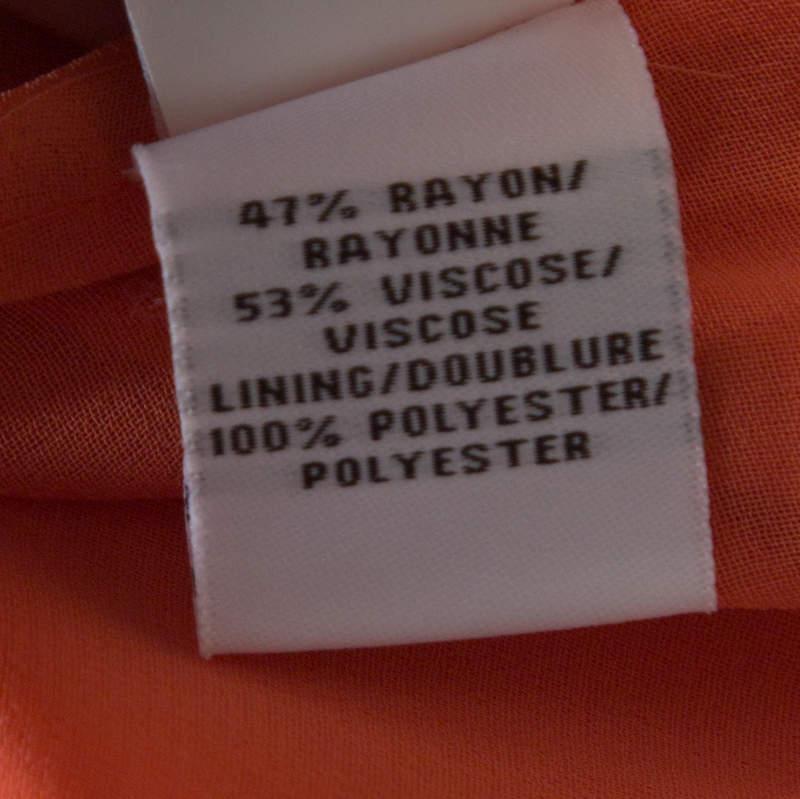 Diane Von Furstenberg Orange Long Sleeve Kea Dress M For Sale 2