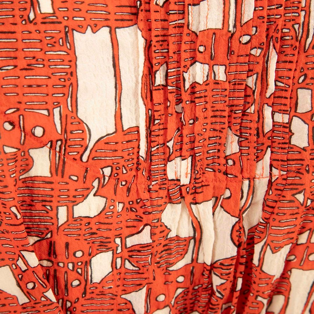 Women's Diane Von Furstenberg Orange Silk Abstract Dress Size S For Sale