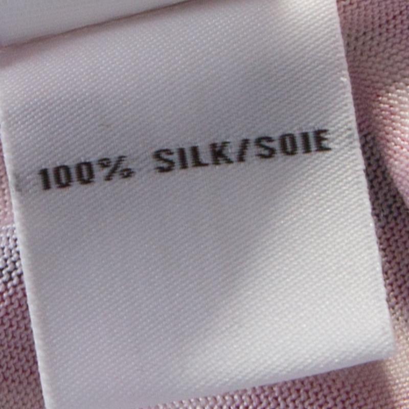 Women's Diane von Furstenberg Pink and Blue Striped Silk New Julian Wrap Dress M