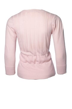 Diane Von Furstenberg, Pink cardigan with ribbon
