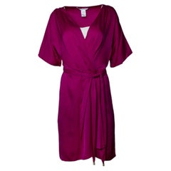 Diane Von Furstenberg, pink silk dress with belt