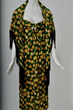 Diane von Furstenberg Print Maxi Dress with Shawl