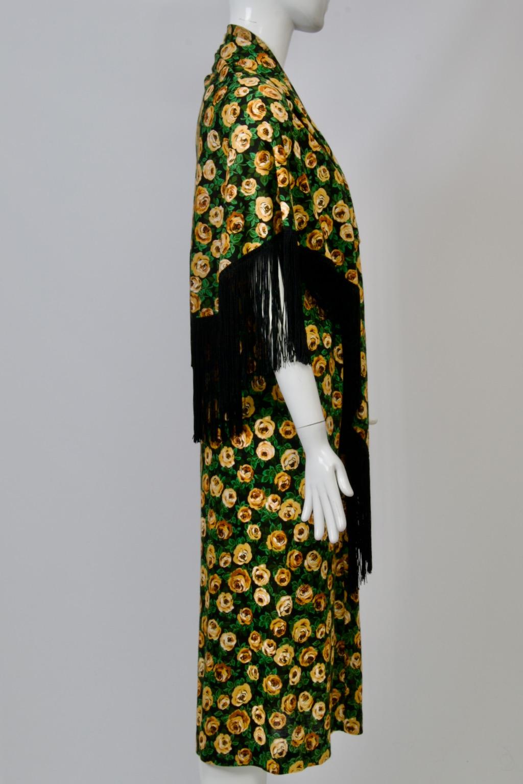 Diane von Furstenberg Print Maxi Dress with Shawl For Sale 2