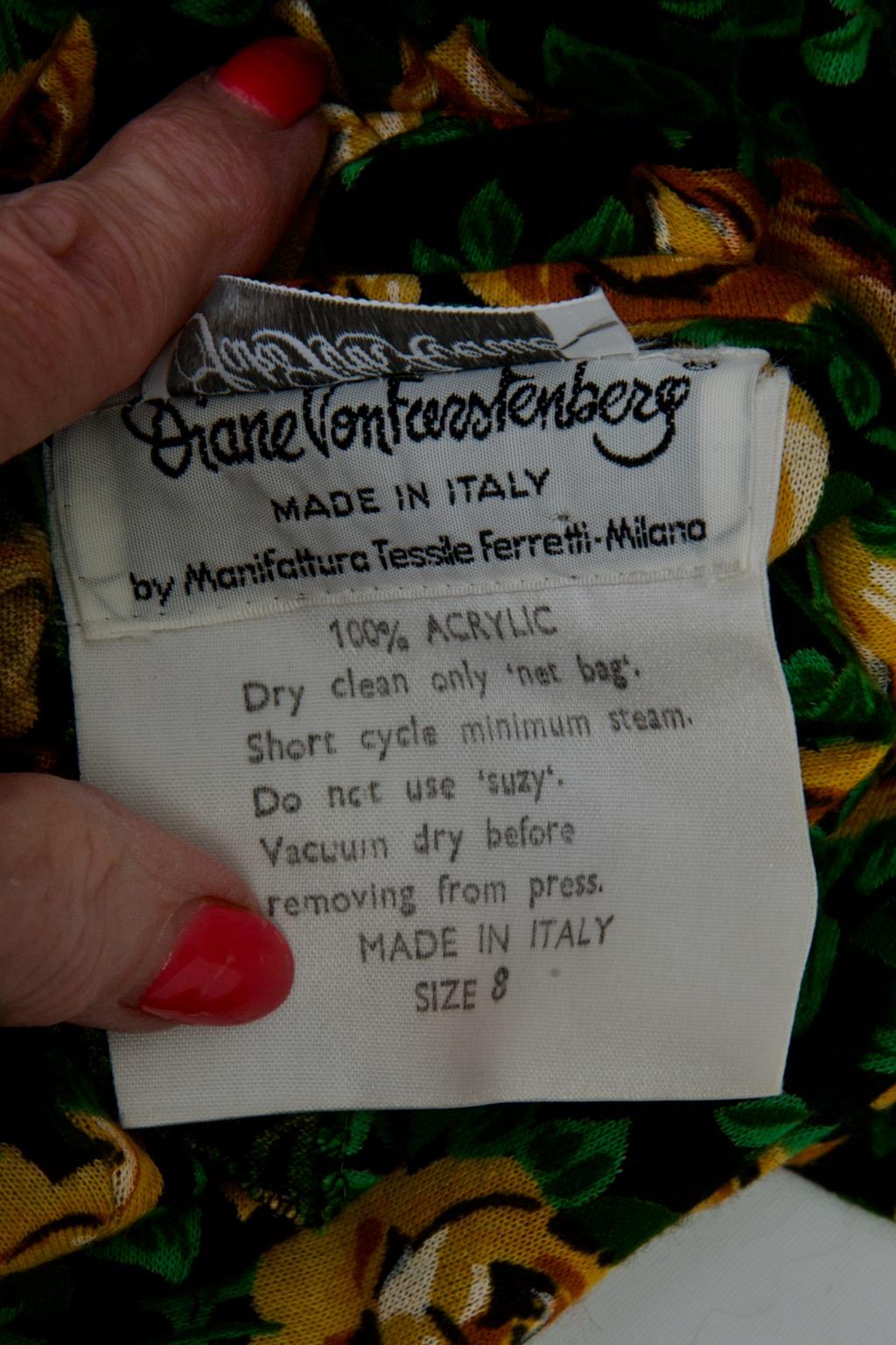 Diane von Furstenberg Print Maxi Dress with Shawl For Sale 4