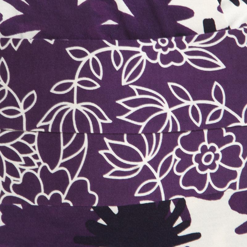 Diane Von Furstenberg Purple Asterisk Meadow Printed Silk Jersey Sirena Dress M 1