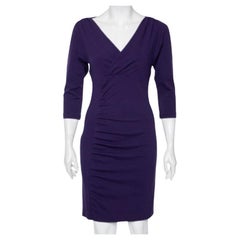 Diane von Furstenberg Vestido corto Basuto de punto morado S
