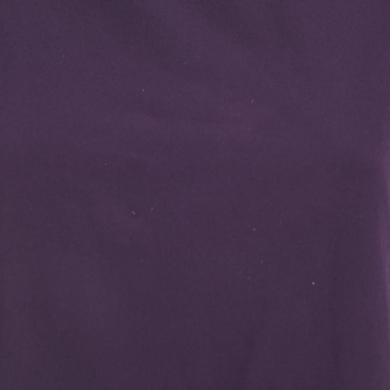Donna Diane von Furstenberg - Mini abito con maniche drappeggiate in crepe stretch viola M. in vendita