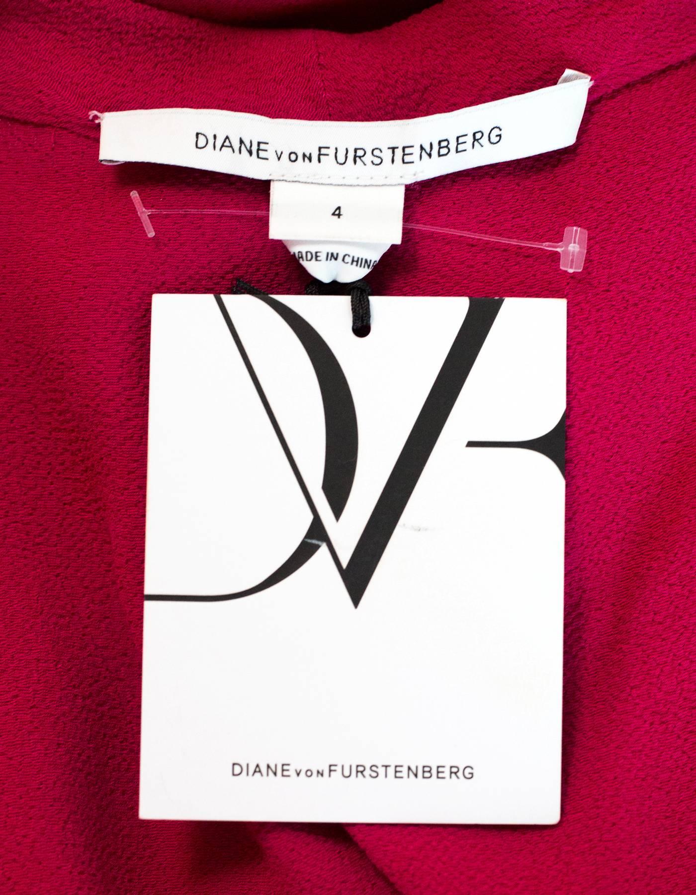 Diane von Furstenberg Red Gown Sz 4 NWT 7