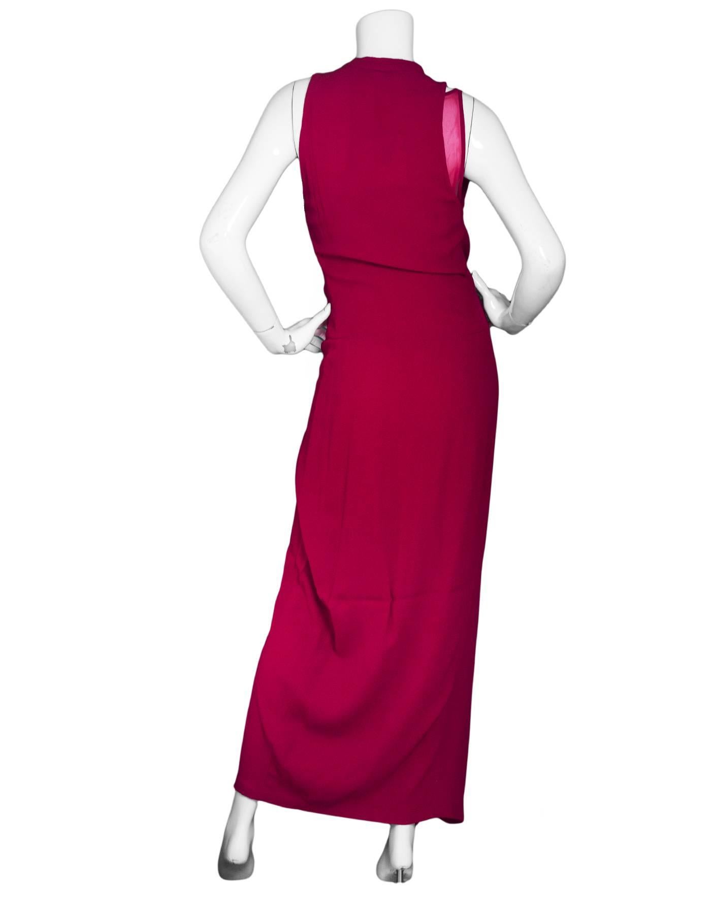 Diane von Furstenberg Red Gown Sz 4 NWT In Excellent Condition In New York, NY