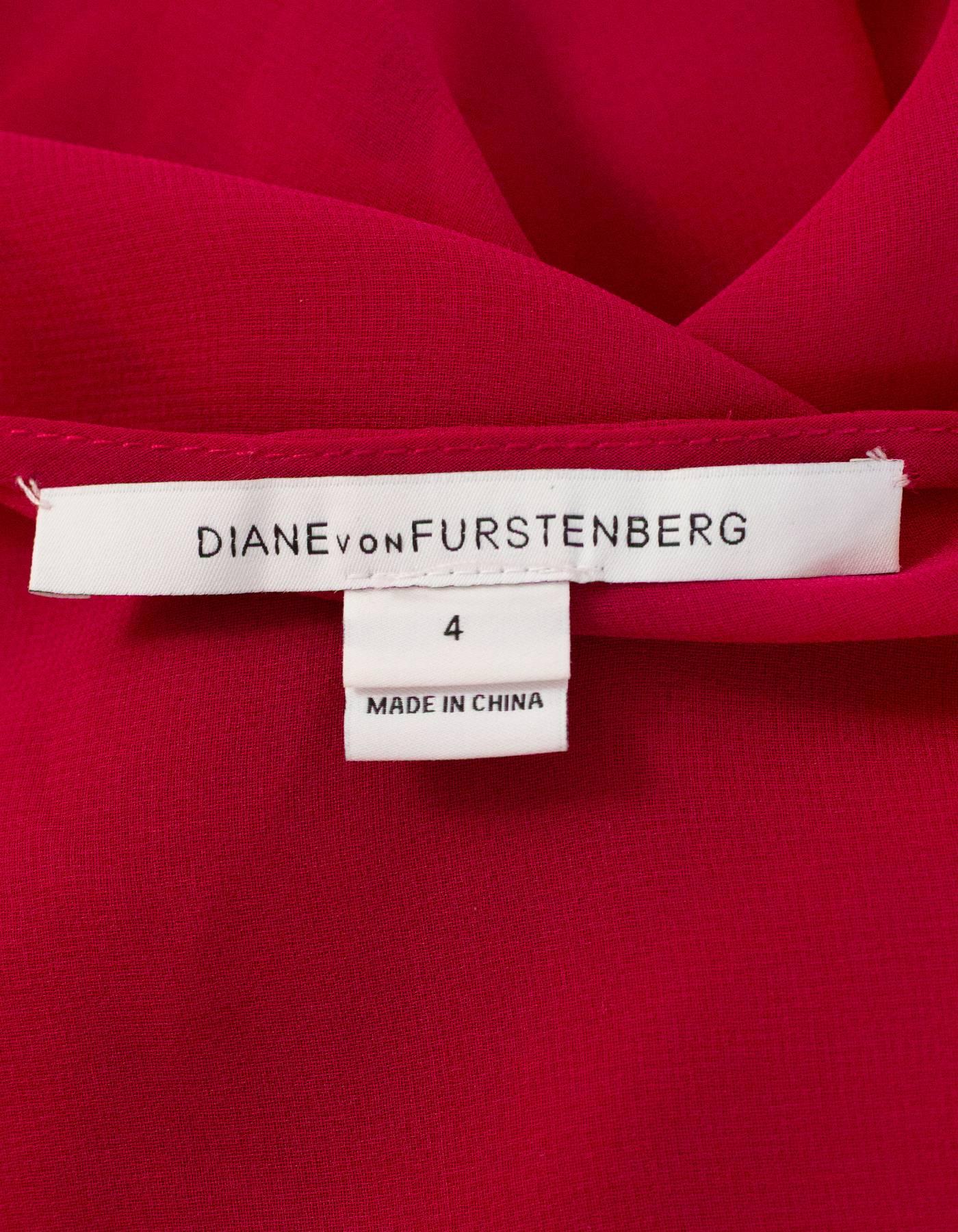 Diane von Furstenberg Red Gown Sz 4 NWT 1