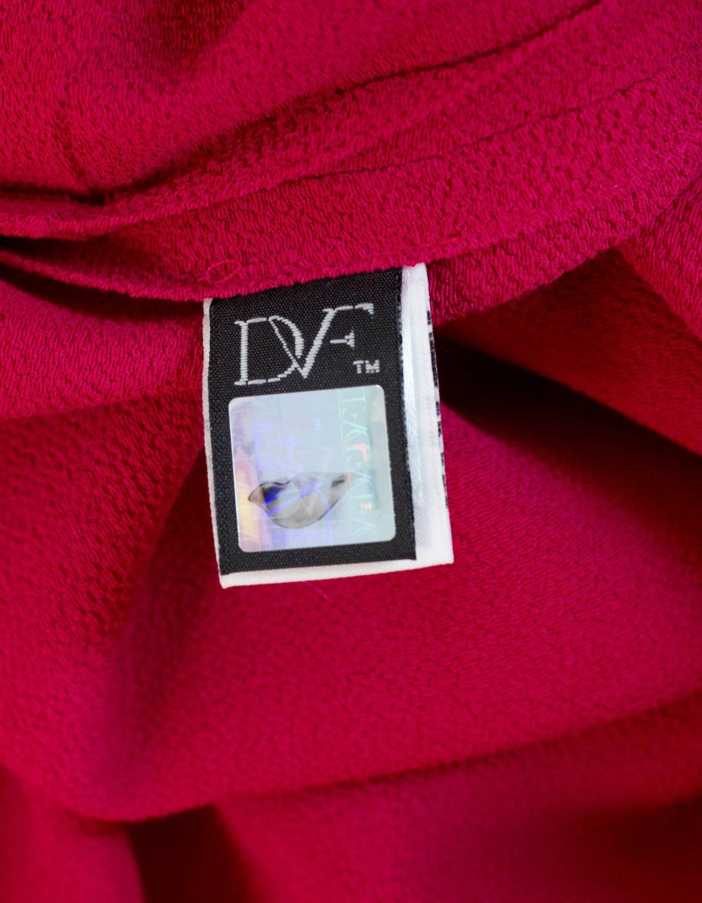 Diane von Furstenberg Red Gown Sz 4 NWT 2