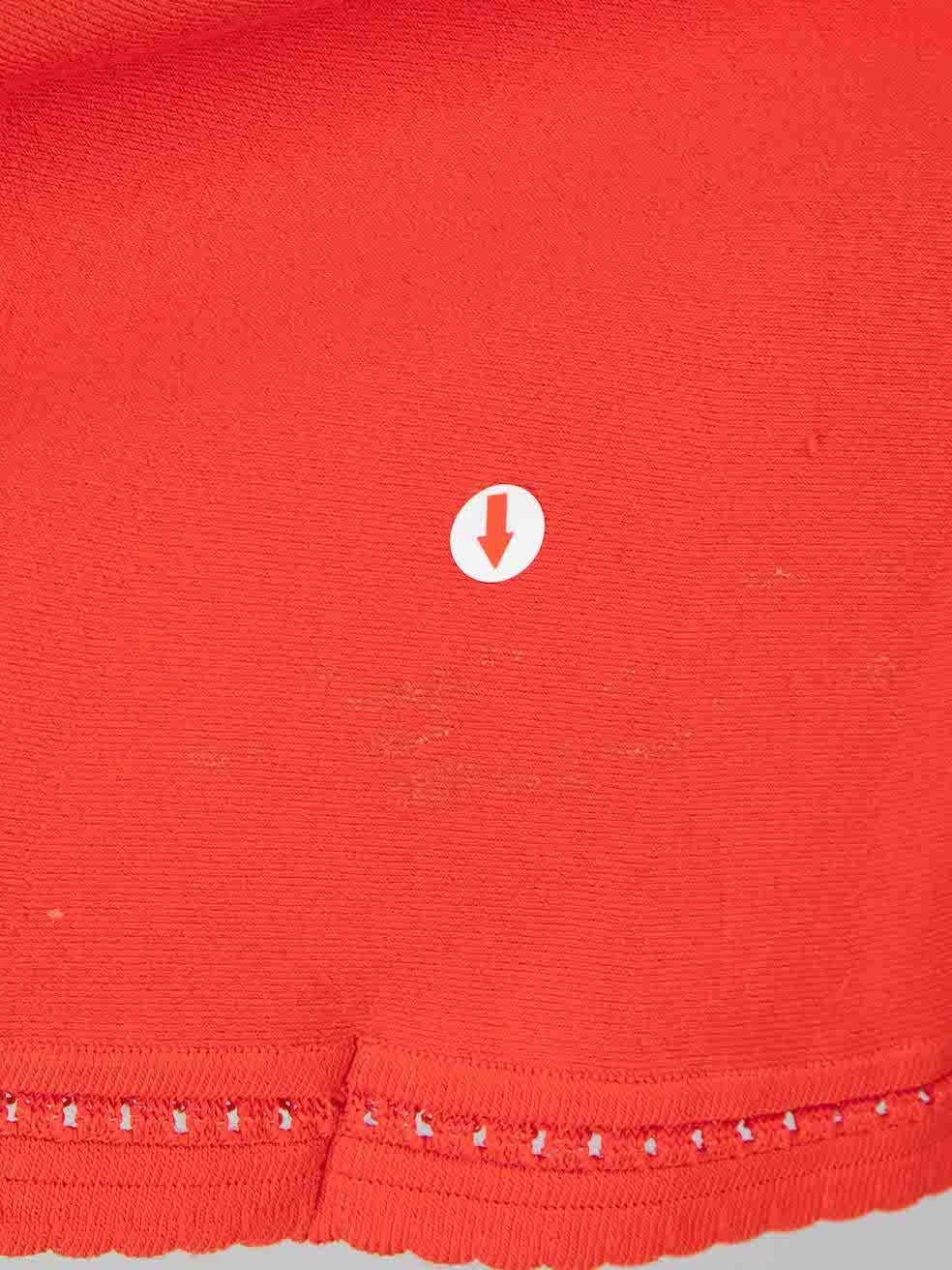 Diane Von Furstenberg Red Knit Mini Length Dress Size S For Sale 1