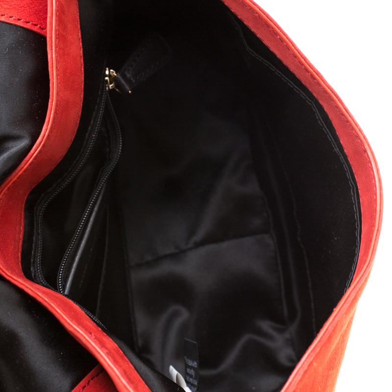 Diane Von Furstenberg Red Nubuck Leather Bullseye Crossbody Bag 2
