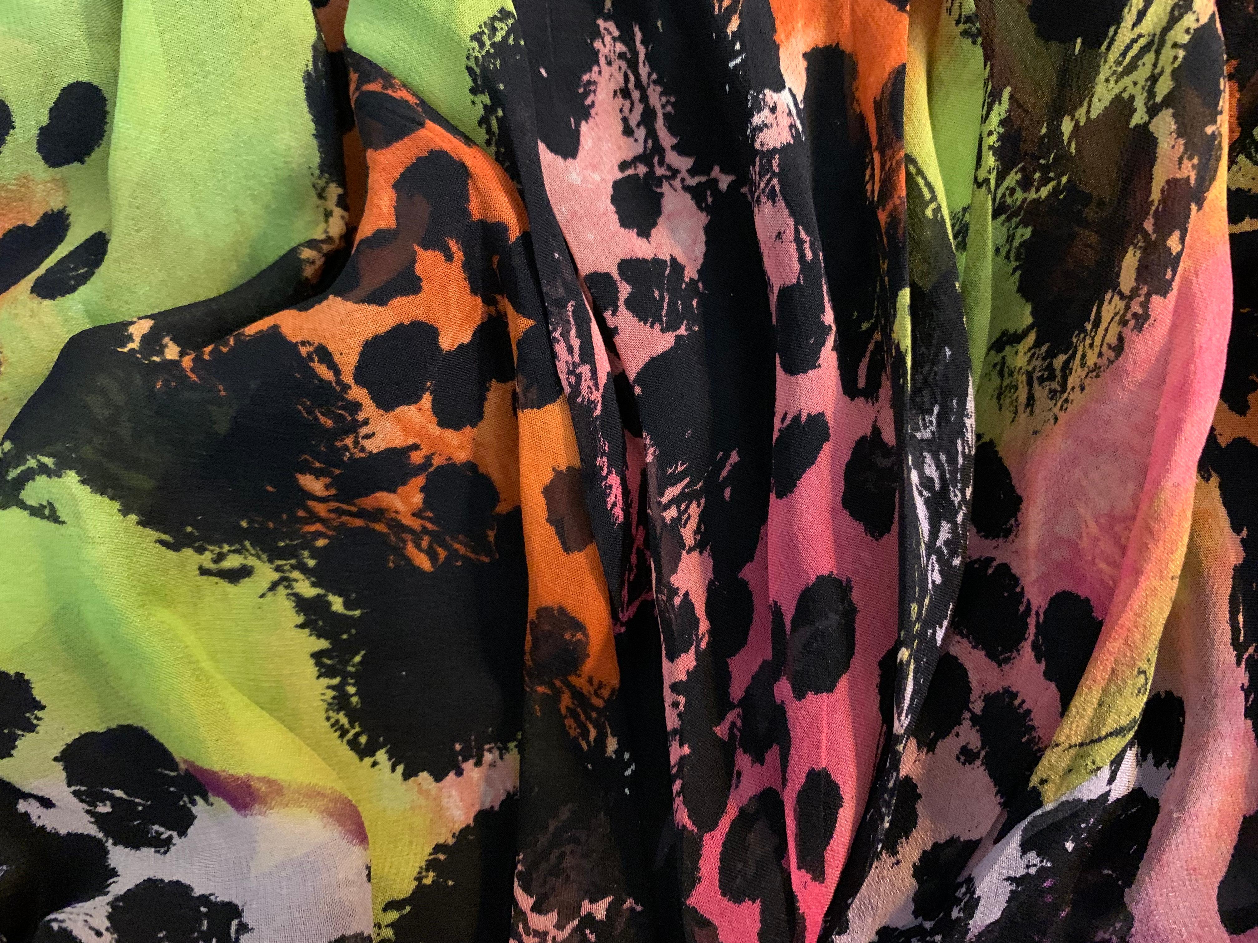 Diane Von Furstenberg African Sugar Print Drape Chiffon Bustier Dress NWT Size 8 For Sale 4