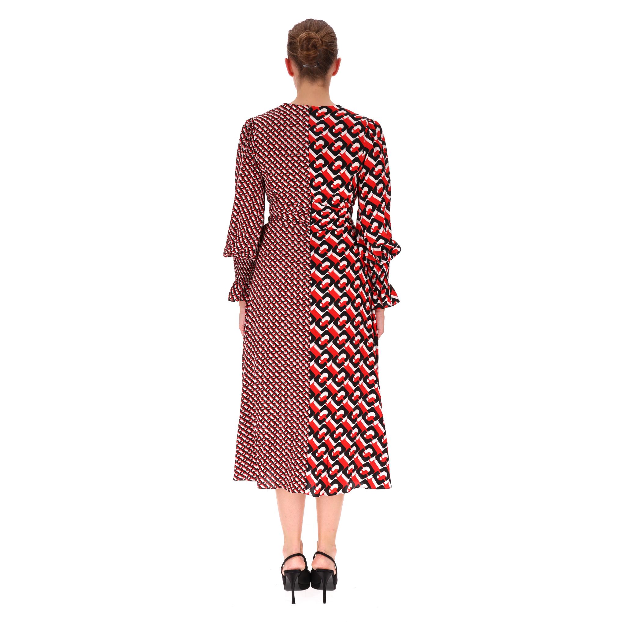 Diane von Furstenberg - Robe midi imprimée en crêpe de soie Excellent état - En vente à London, GB