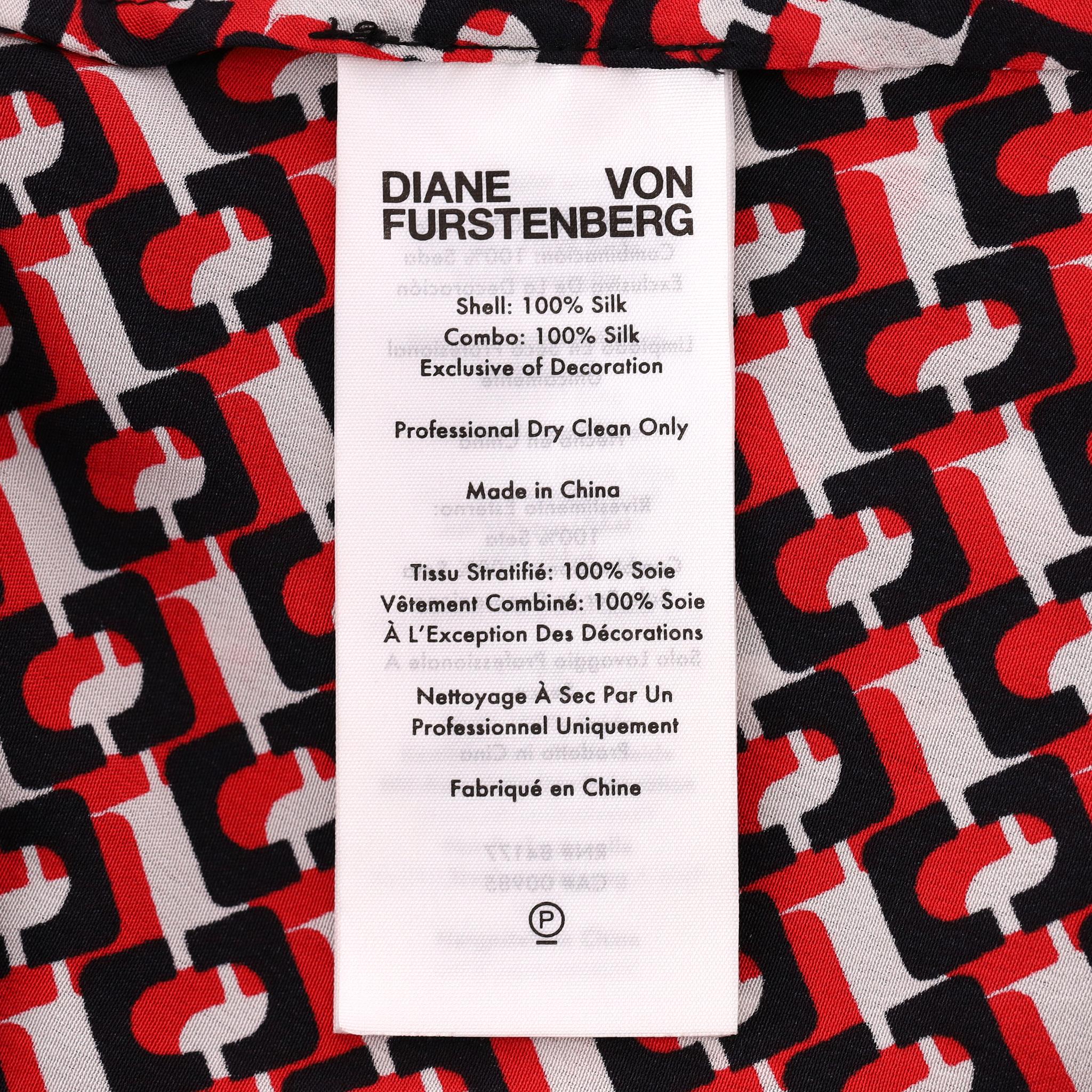 Diane von Furstenberg - Robe midi imprimée en crêpe de soie en vente 3