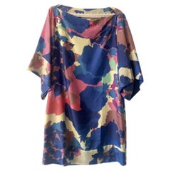 Vestido de seda de largo medio Diane von Furstenberg en multicolor