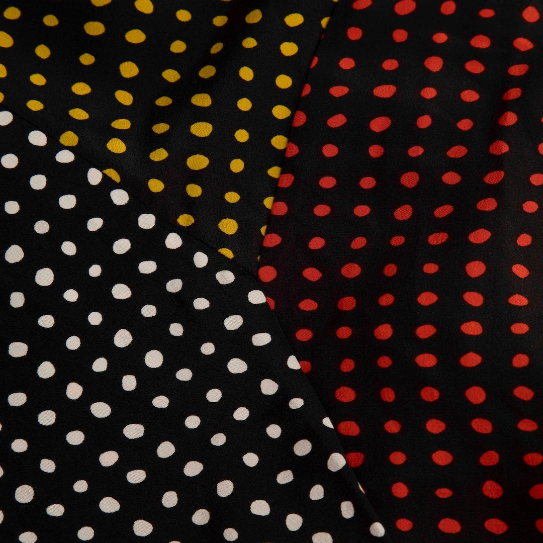Diane von Furstenberg Seidenkleid mit Polkadot Größe S (Schwarz) im Angebot