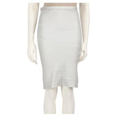 Diane Von Furstenberg Silver Bodycon Knee Length Skirt Size XXS