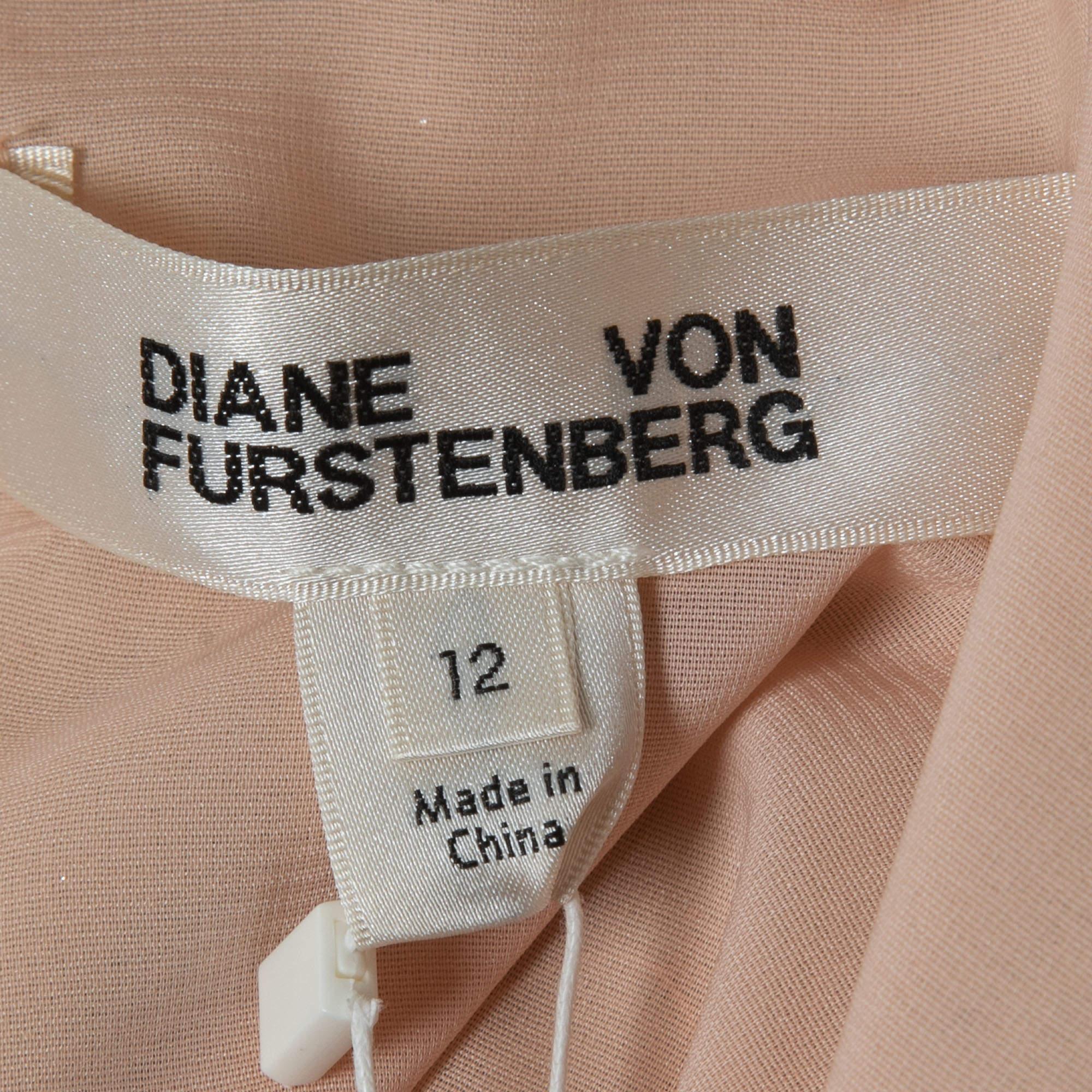 Women's Diane Von Furstenberg Silver Sequined Midi Dress L