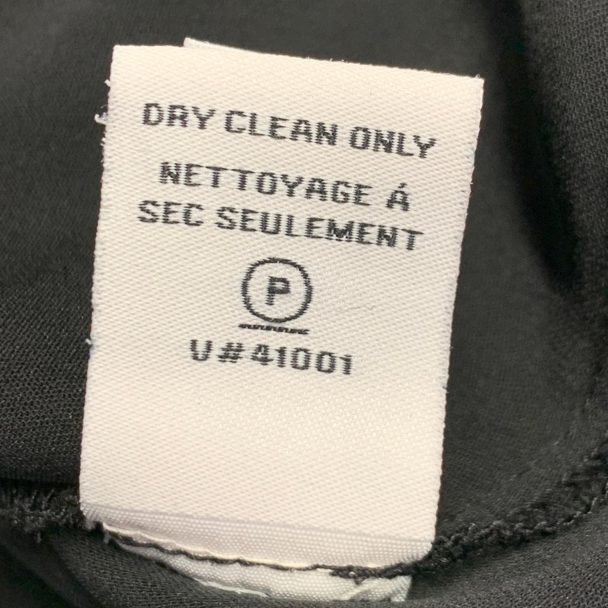 DIANE VON FURSTENBERG Size 6 Black Silk Blend Half Placket Shirt For Sale 4