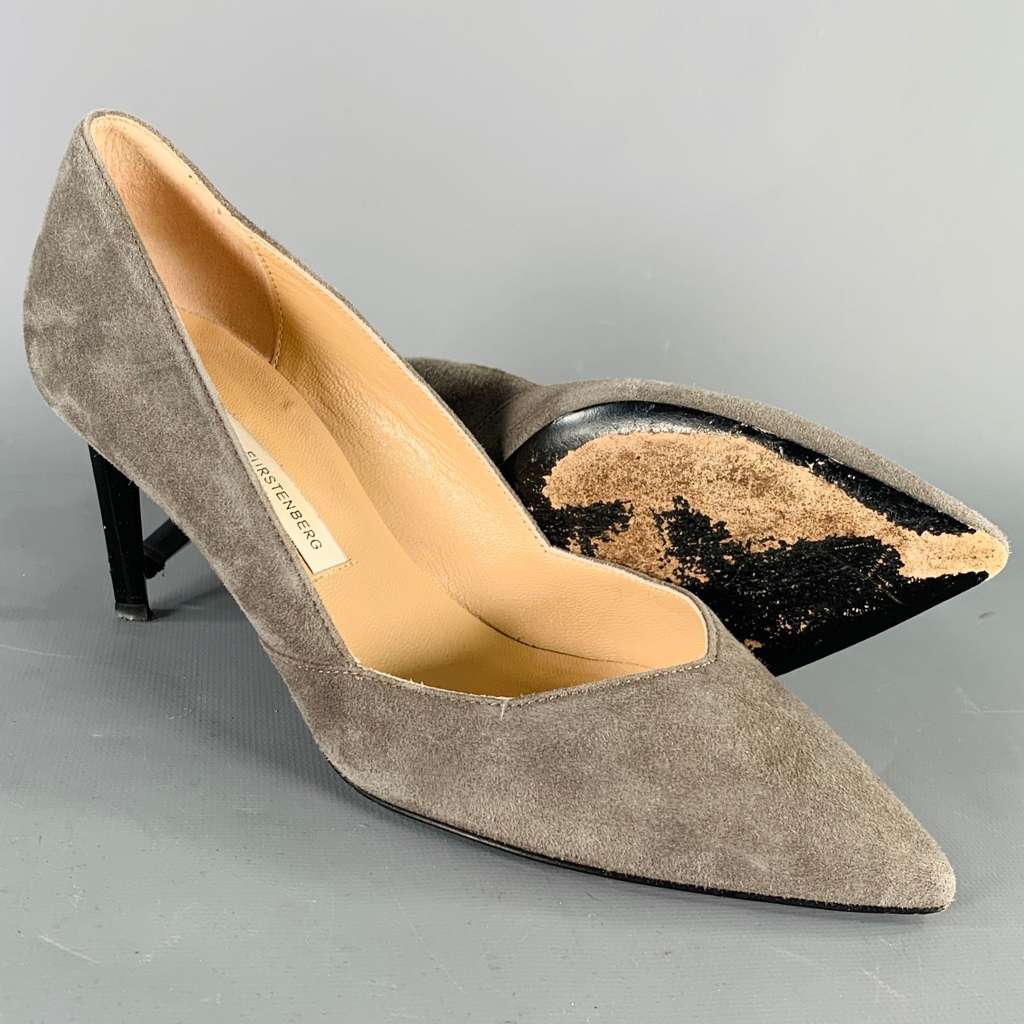 De las mujeres DIANE VON FURSTENBERG Bombas con punta de ante negro gris talla 6 en venta