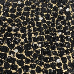 DIANE VON FURSTENBERG Size S Joele Black Gold Wool Cropped Jacket Blazer