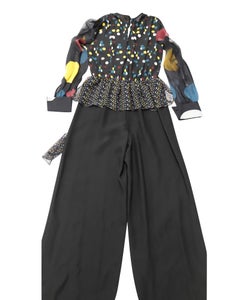 Diane von Furstenberg Sophie Dot Jumpsuit in Black Rayon